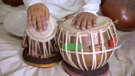 fast paced traditional indian drumming