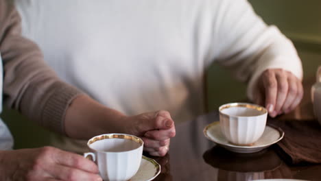 couple having tea at home