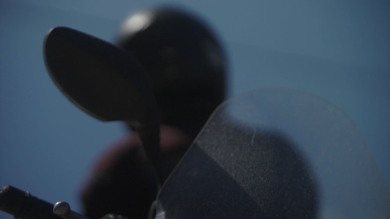 Motorcyclist on a sunny day