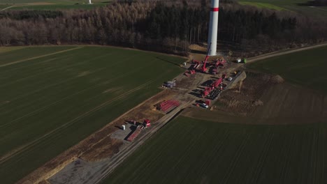 Windturbinenpark-Im-Bau---Drohnenaufnahme-Aus-Der-Luft