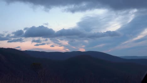 early morning at bluff mountain overlook on the blue ridge parkway