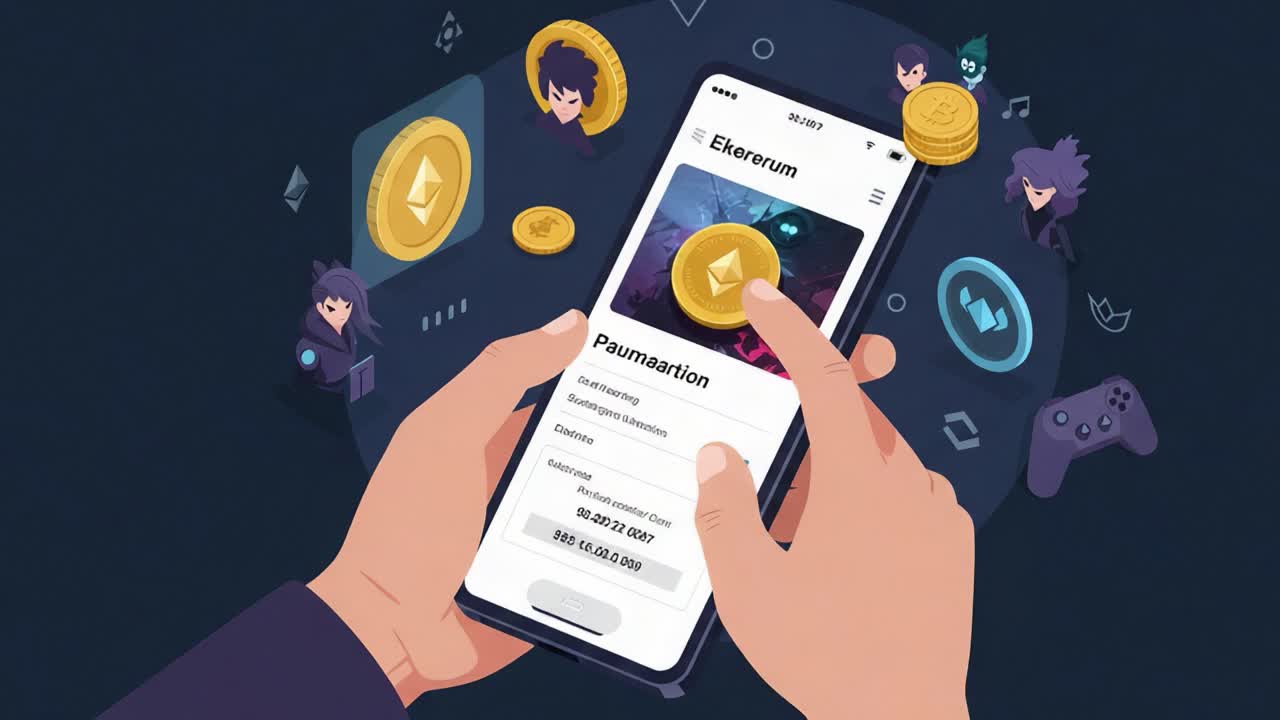 Exploring the Digital Wallet Experience: Managing Ethereum and Cryptocurrency Assets Through a Mobile Interface Featuring Interactive Elements and Visuals