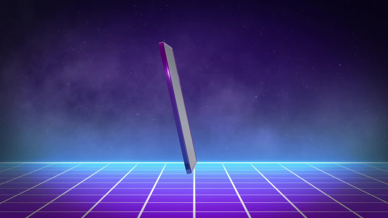 검은 바탕에 선과 별을 통해 스마트폰의 애니메이션