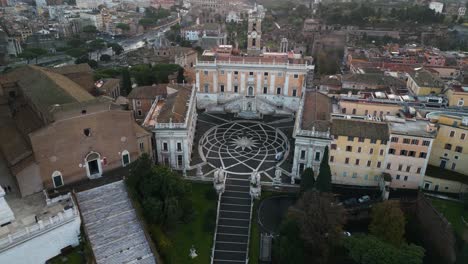 piazza del campidoglio - cinematic establishing drone shot