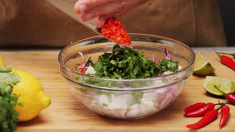 preparación del ceviche