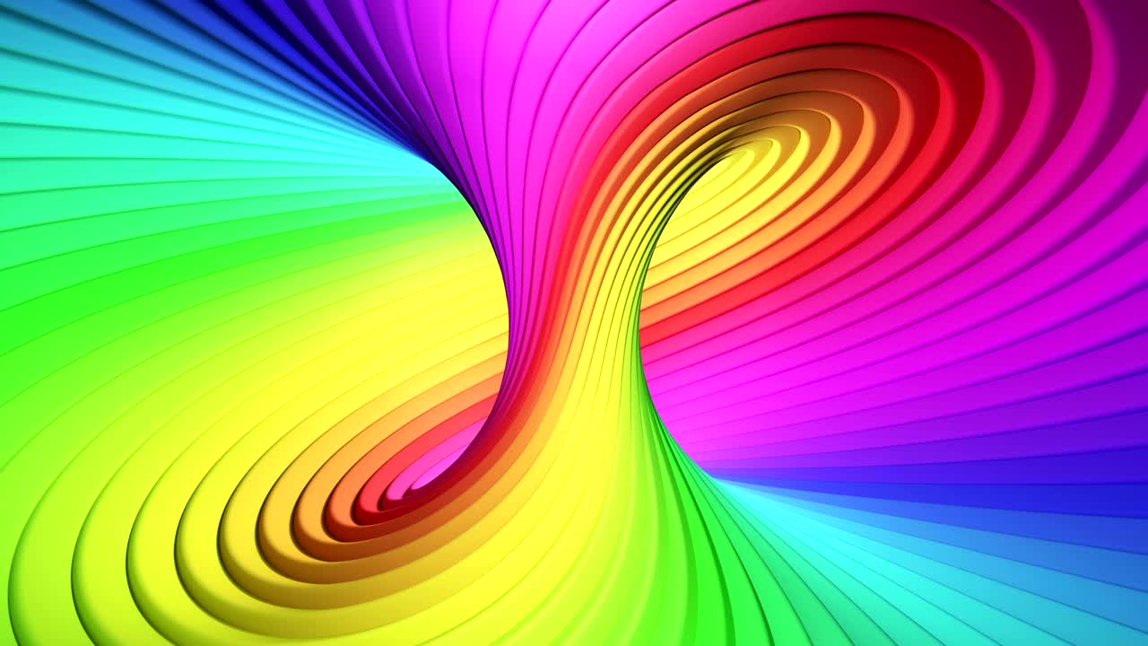 4k. rayas hipnóticas coloridas. bucles sin costuras.