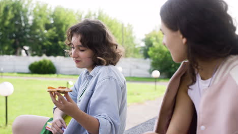 friends eating outdoors