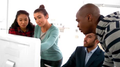 casual business team working together
