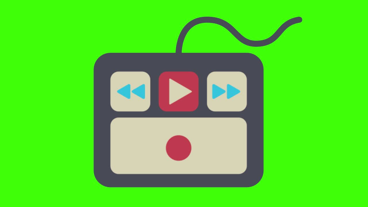 pantalla verde de un grabador de animación