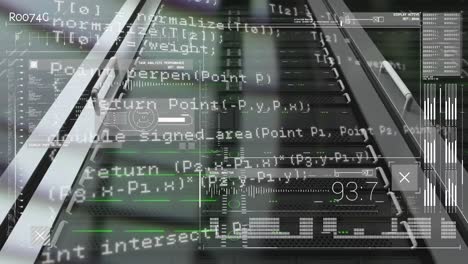 Animation-of-data-processing-over-server-room