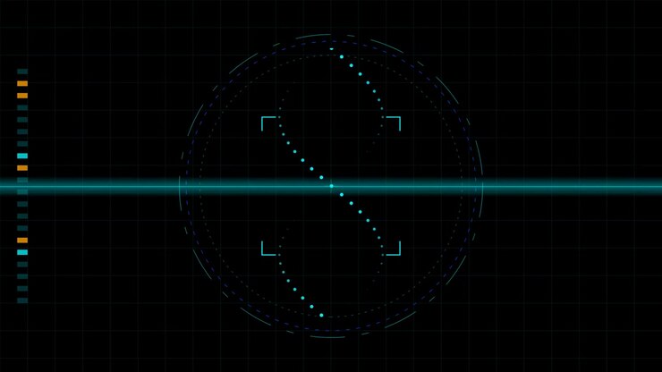 Futuristic Digital DNA Helix Scanning Interface