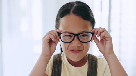 child, eyeglasses and portrait for eyewear