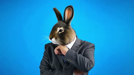 a rabbit in a suit