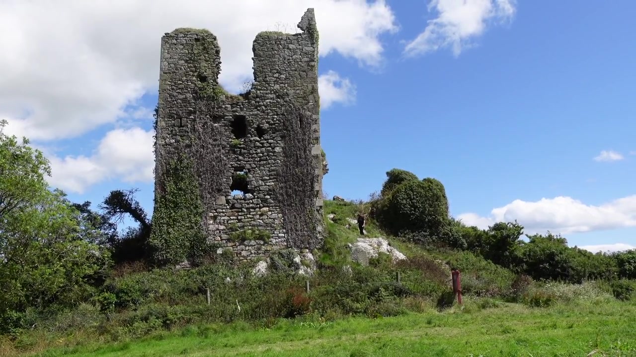 Gammel irsk slotsruin i Waterford