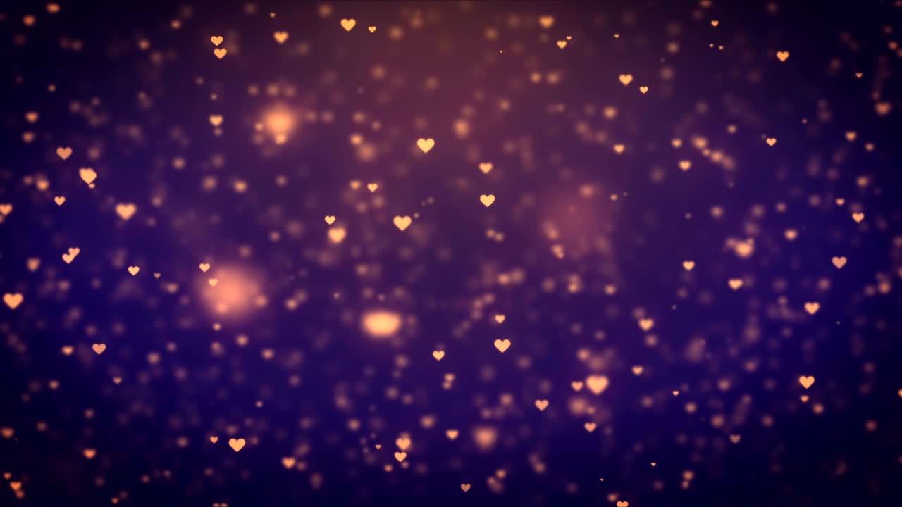 movimiento de los iconos de corazón naranja