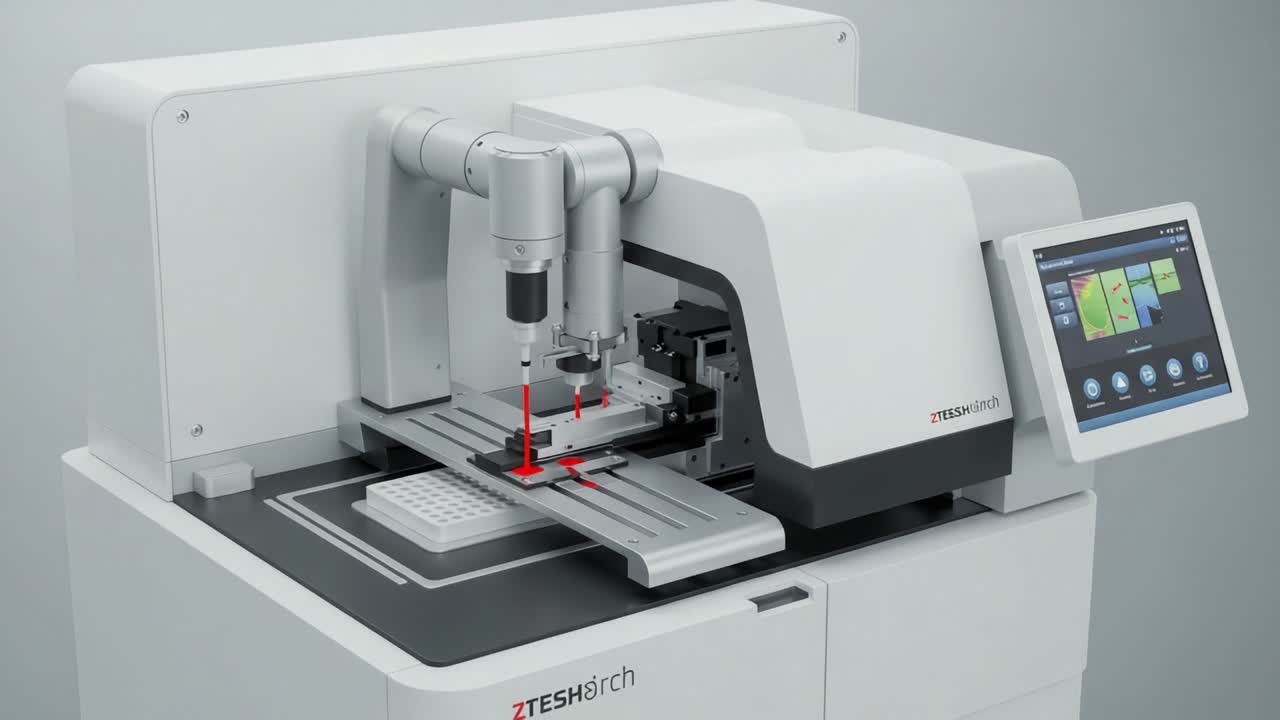 Advanced Automated Laboratory Equipment: Precision Sample Handling and Data Analysis Using a Cutting-edge Robotics Platform for Enhanced Scientific Research and Discoveries