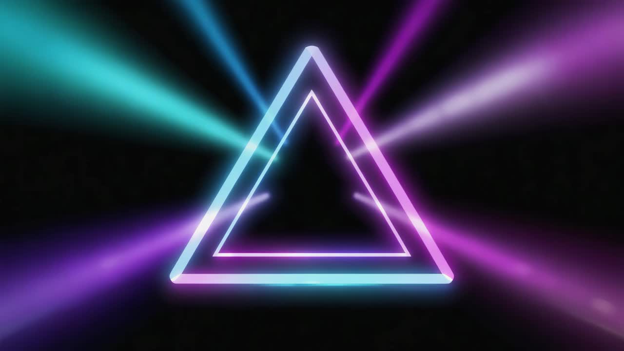 Abstract Neon Triangle