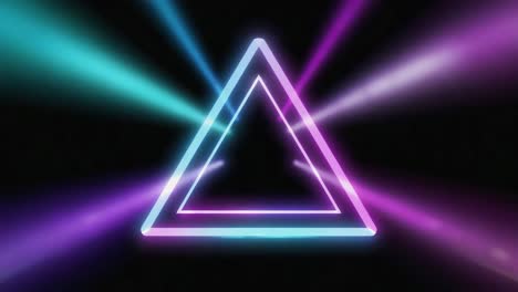 abstract neon triangle