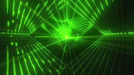 glowing green tunnel abstract visuals