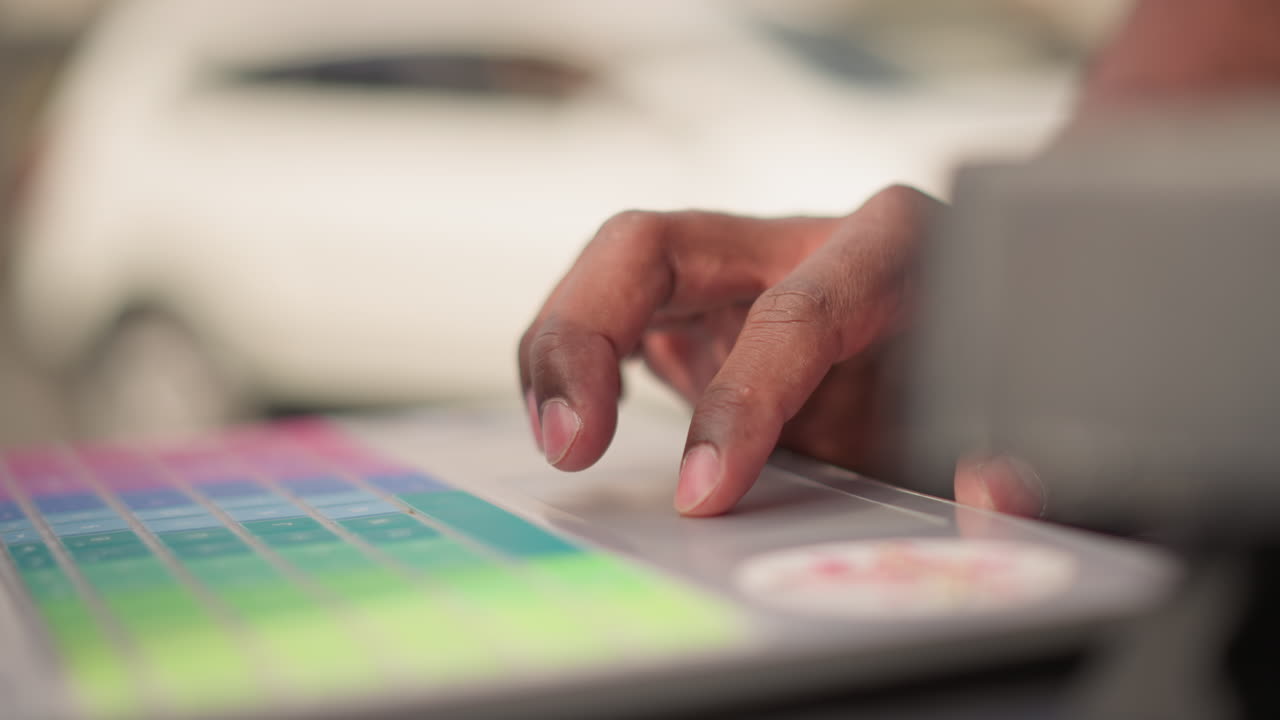 Hands craft gentle luminous textures, Expressive gestures shape soft ambient lighting, Dynamic hand motions over lit pad evoke tranquil creative environment and subtle visual effects