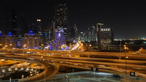 dubai skyline at night