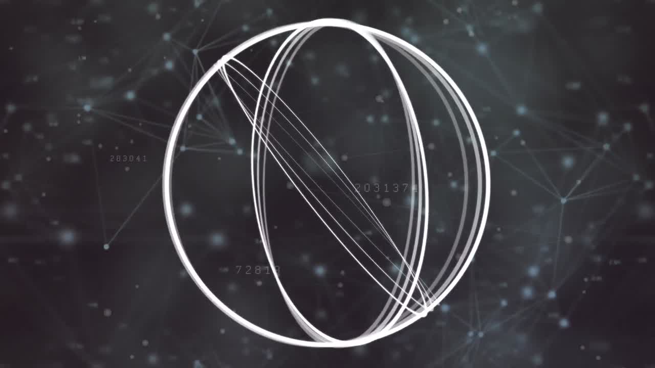 반 ⁇ 이는 반점이 있는 연결망 위에서 회전하는 원의 애니메이션