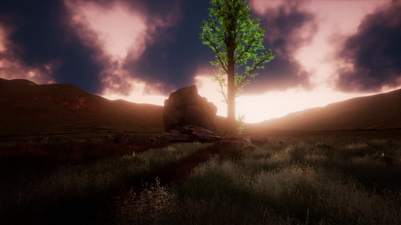 paisaje aéreo de colinas verdes en la niebla