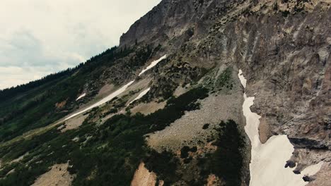 drone footage of a large rocky mountainside near crested butte, colorado
