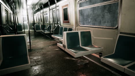 empty and dirty subway car