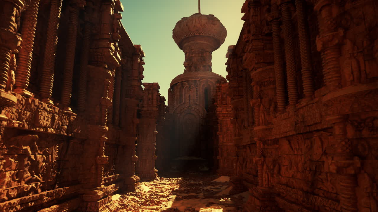 ruinas de un templo en el desierto