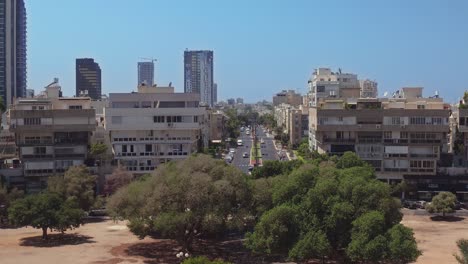 fly over the center of tel aviv on the way to the coastline