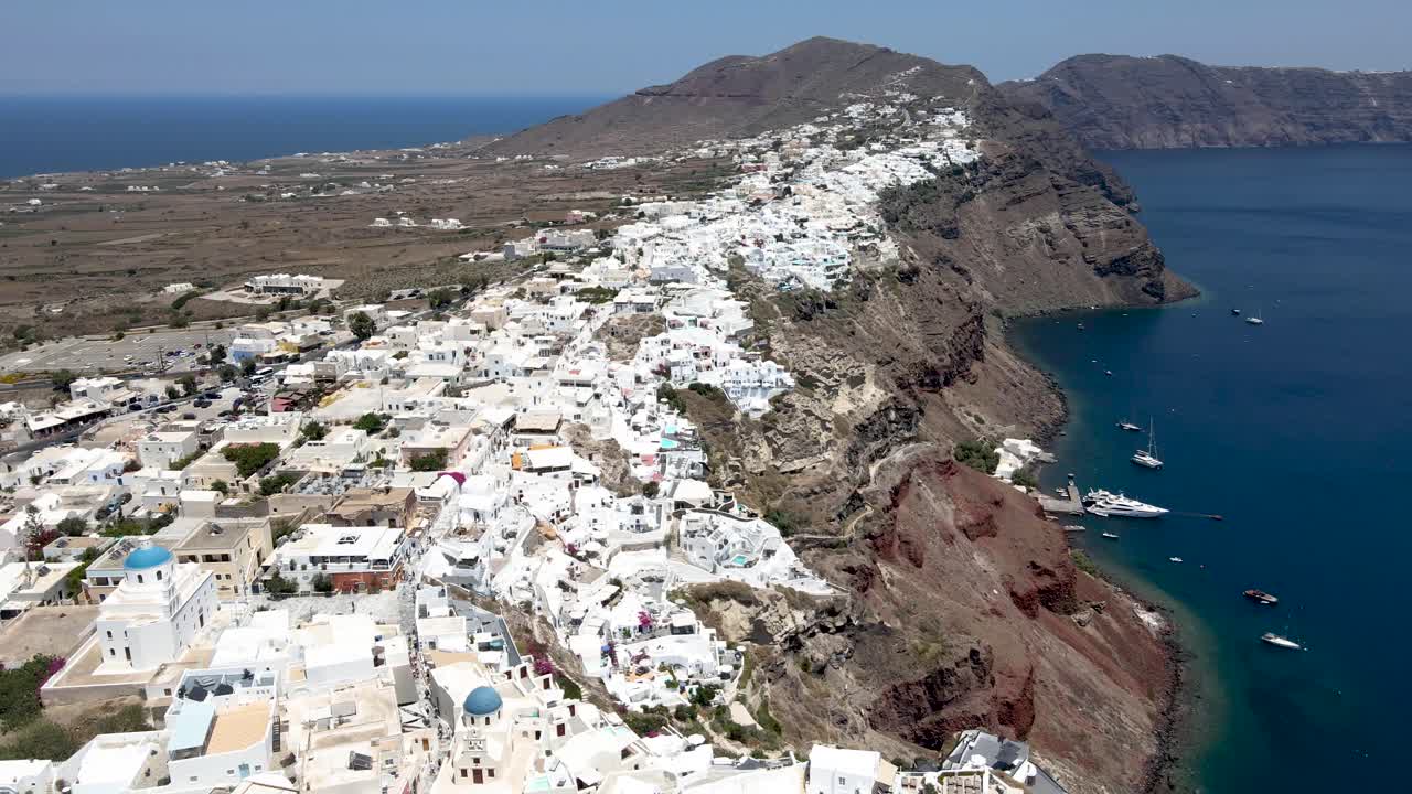 imágenes de drones aéreos de oia santorini de grecia 14.mp4