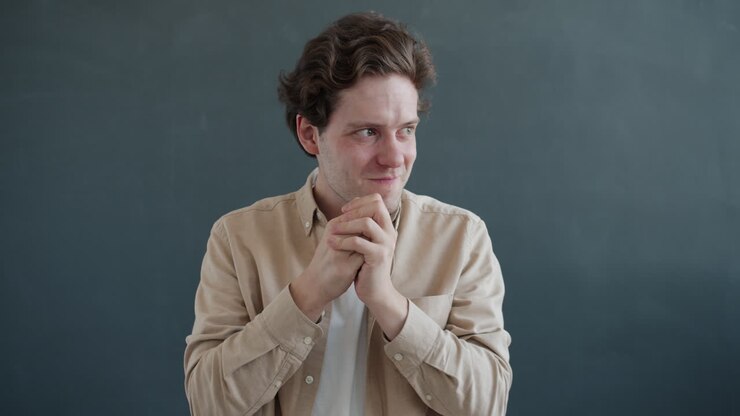 Man with a thoughtful expression