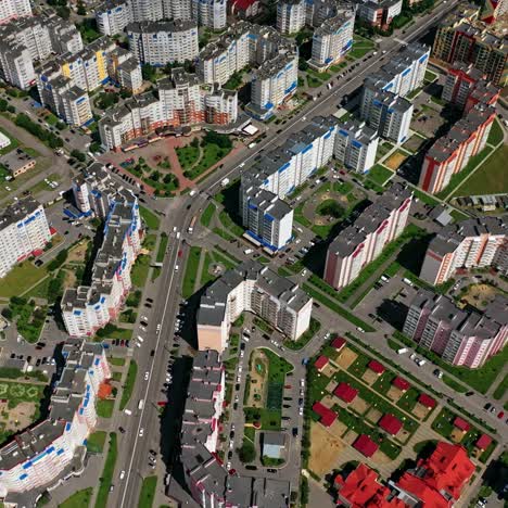 panoramic view of the city. modern high-rise buildings in the cityscape. new architectures in the urban district. aerial view.