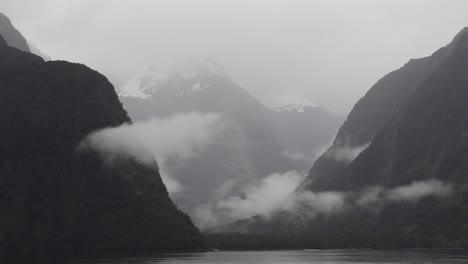amazing landscape of milford sound (piopiotahi), fiordland national park on the south island of new zealand.