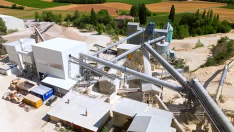 limestone plant and manufacturing industrial equipment aerial