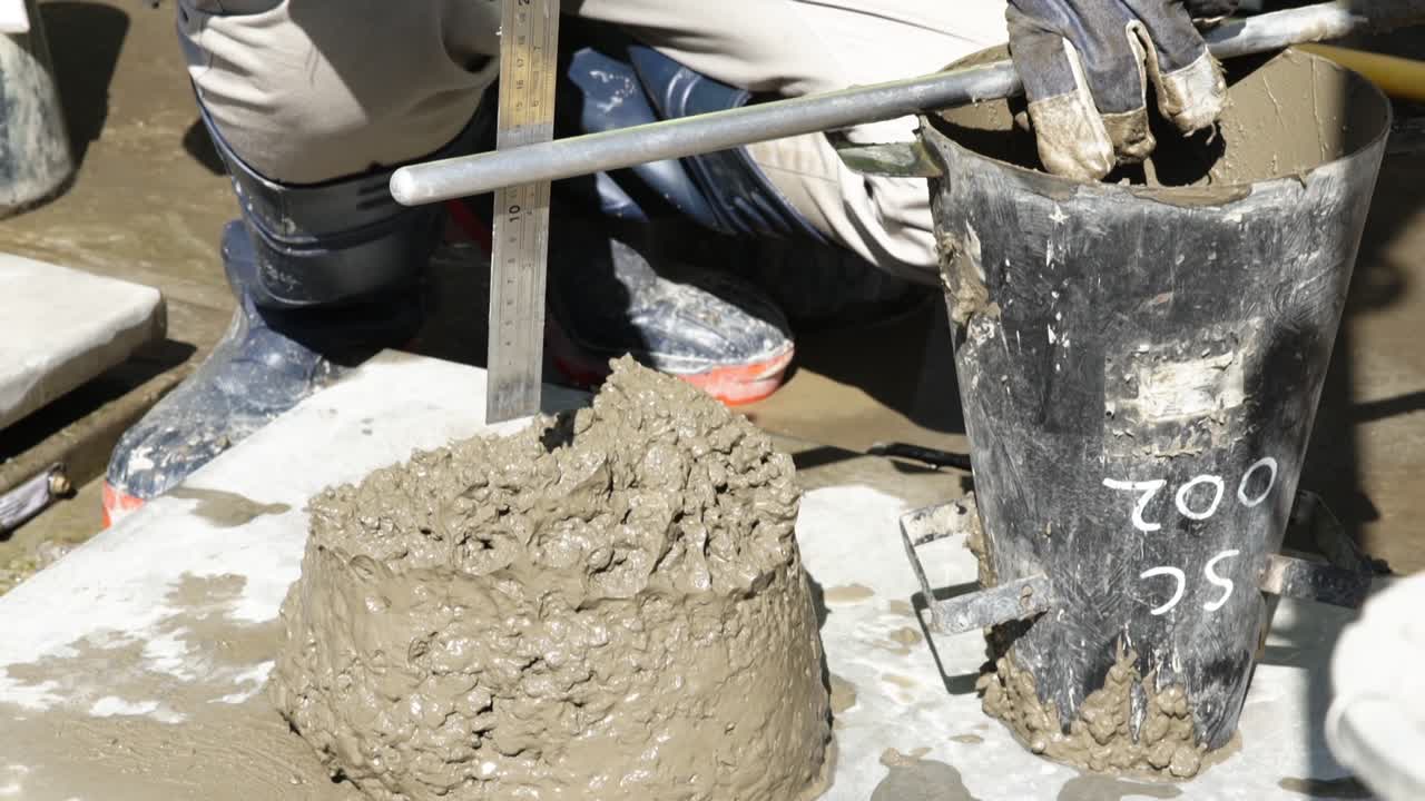 diferencia de medición en la altura del cono de abrams a la altura del hormigón desplomado