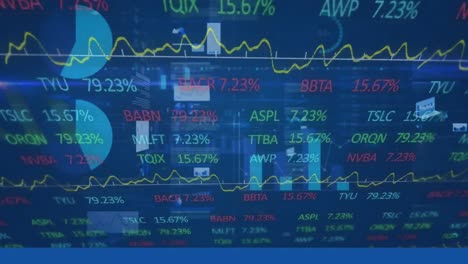 Animation-of-financial-data-processing-and-statistics-recording