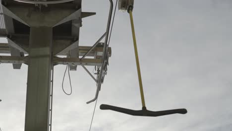 ski anchor lift, hanging, out of service