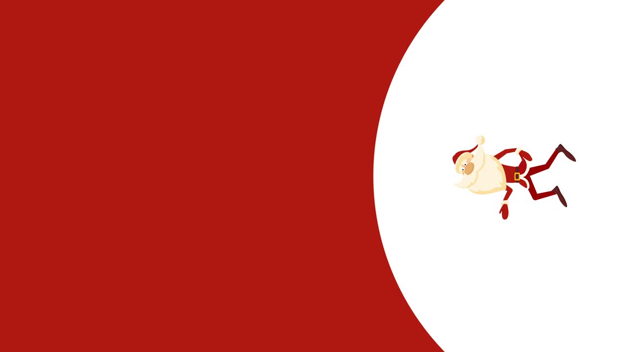 카 산타클로스가 빨간색과 색 배경에서 는 4k 수직 비디오