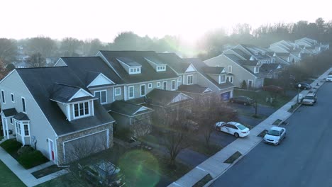 condominium townhouse townhomes in usa during winter season