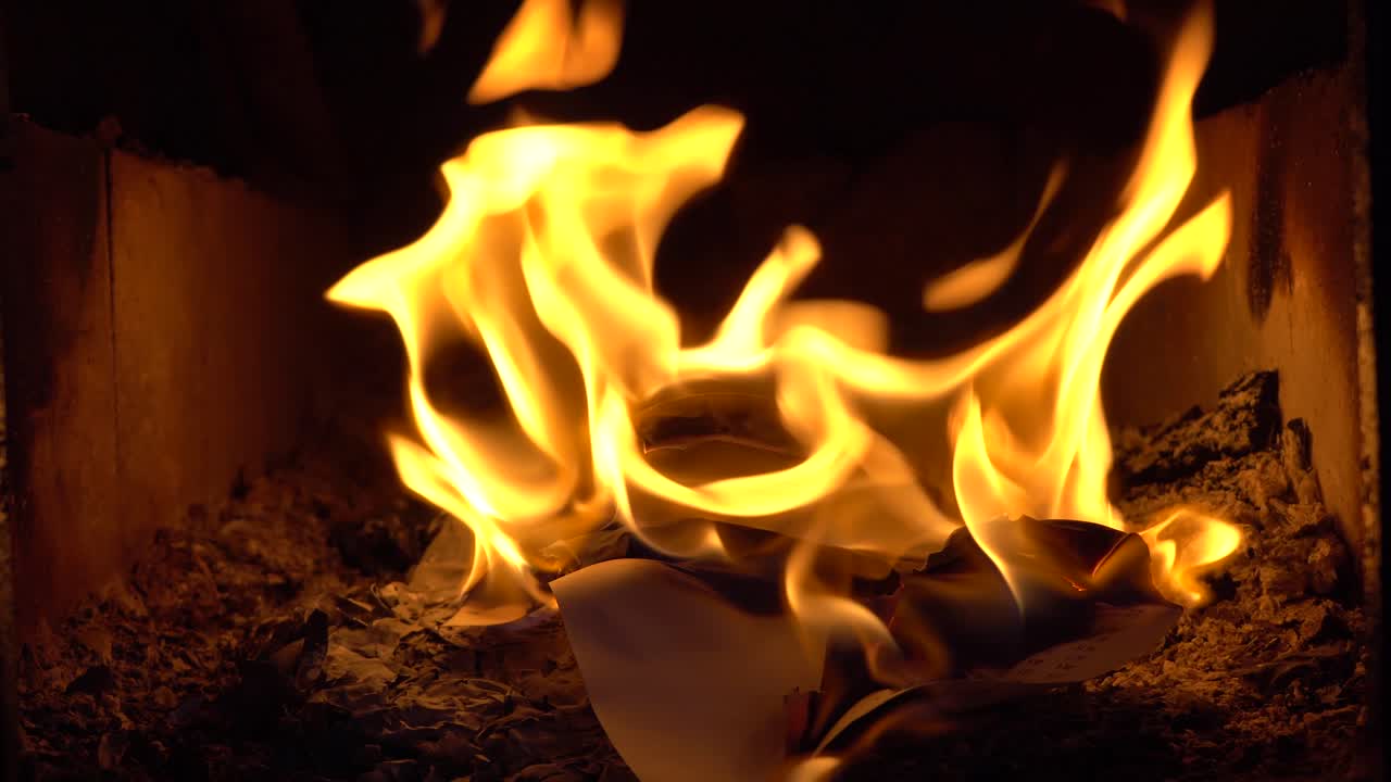 Burning paper files and bills