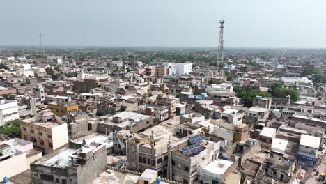 aerial view of badin city in sindh, pakistan