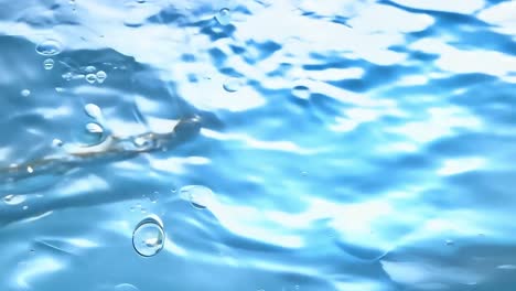 close up of water droplets and ripples