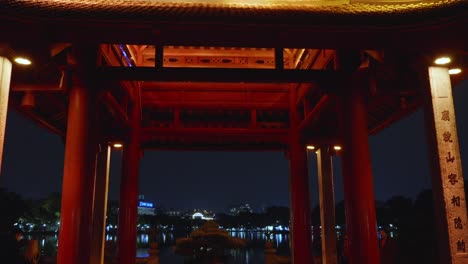 ngoc son temple, located in hanoi, vietnam, is example of traditional vietnamese architecture