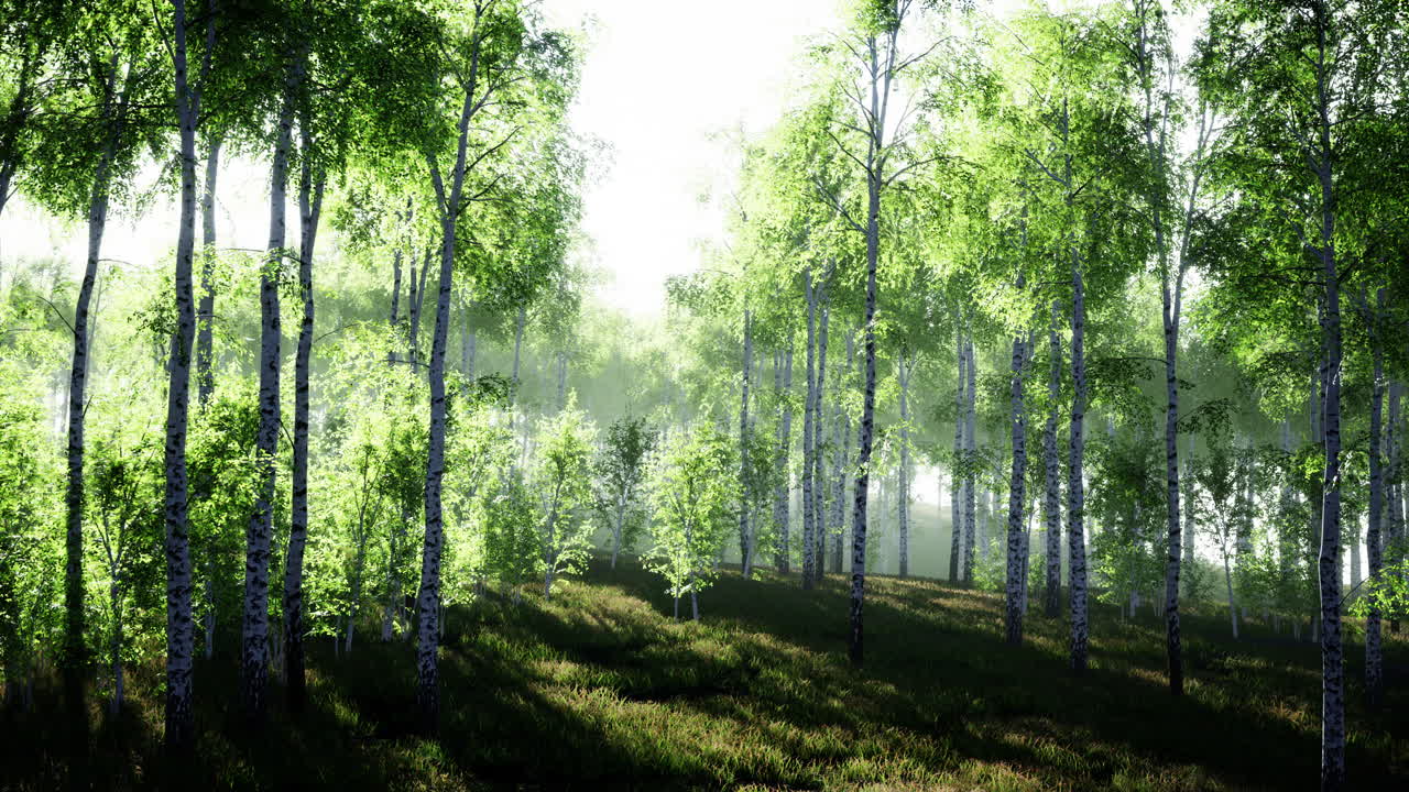 ⁇ 빛 이 빛나는 버치 숲 의 파노라마