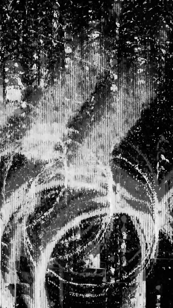 Abstract Digital Glitch and Film Grain Overlay Effect