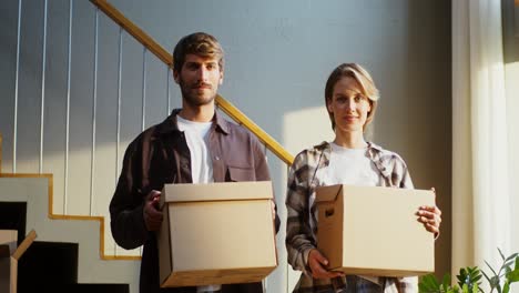 couple moving into a new home