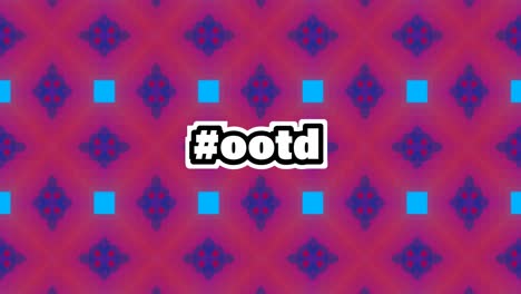 animation of ootd text over kaleidoscope background