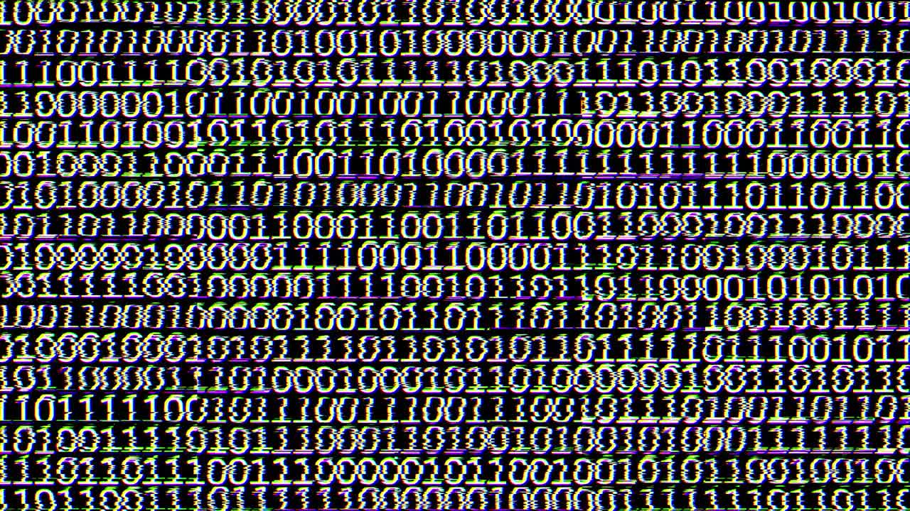 rgb 글리치와 함께 바이너리 코드